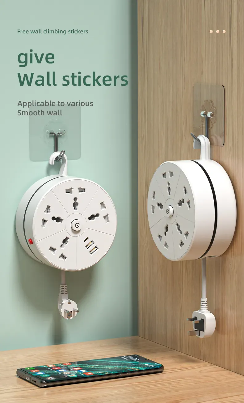 🔥🔥🔥multifunctional socket, so that your desktop is no longer messy, it will help you clean up together, you no longer have to worry about finding a place to charge, lightweight, portable, home office can be