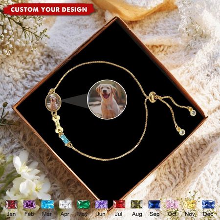 Personalized Pet Memorial Bracelet – Keep Their Memory Close Forever(The bracelet size is adjustable.)