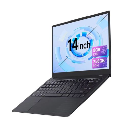 14Inch Laptop, 8GB DDR4 RAM, 256GB M.2 SATA SSD, Laptops Computer with Quad-Core Celeron CPU J4125 (Up to 2.7GHz), 14 FHD IPS LCD Screen, WiFi, Webcam, USB-A x2, Mini HDMI, Silver