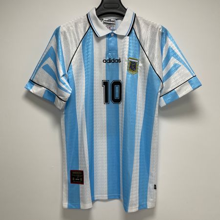 Argentina National Team 1994 USA World Cup Classic Retro Home Jersey (Maradona Edition)