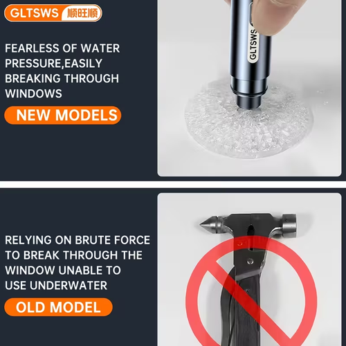 1pc Emergency Safety Hammer - Car Window Breaker with Seatbelt Cutter, Portable Escape Tool for Vehicle & Home