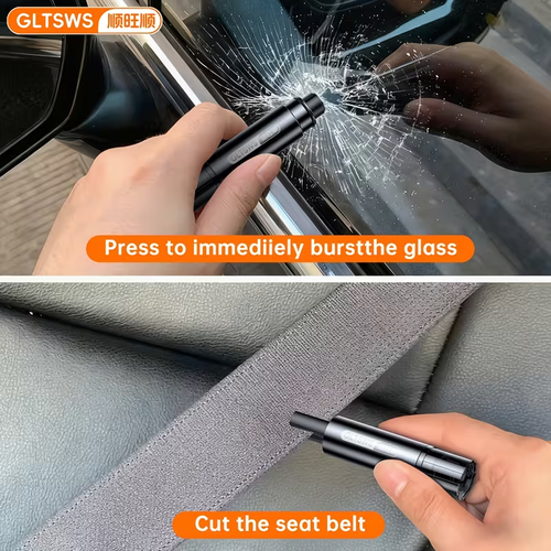 1pc Emergency Safety Hammer - Car Window Breaker with Seatbelt Cutter, Portable Escape Tool for Vehicle & Home