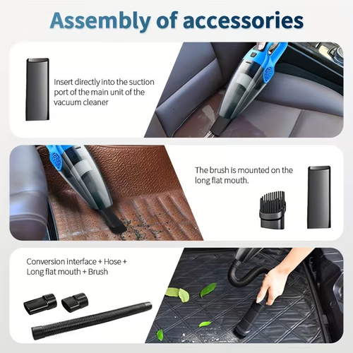 Car Vacuum Cleaner, Handheld Mini 12V Vehicle Vacuum