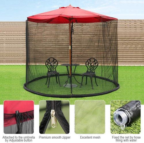 Outdoor anti-mosquito mesh cover with zipper