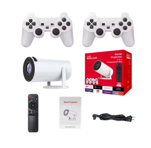 New HY300 Gaming Projector 4K 64GB 10000 Gaming Android 11 Wifi Video Game Console