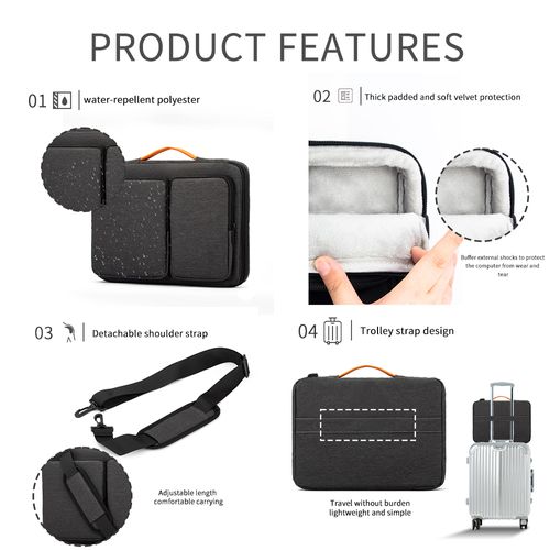 2025 new 15.6-inch laptop bag waterproof computer briefcase