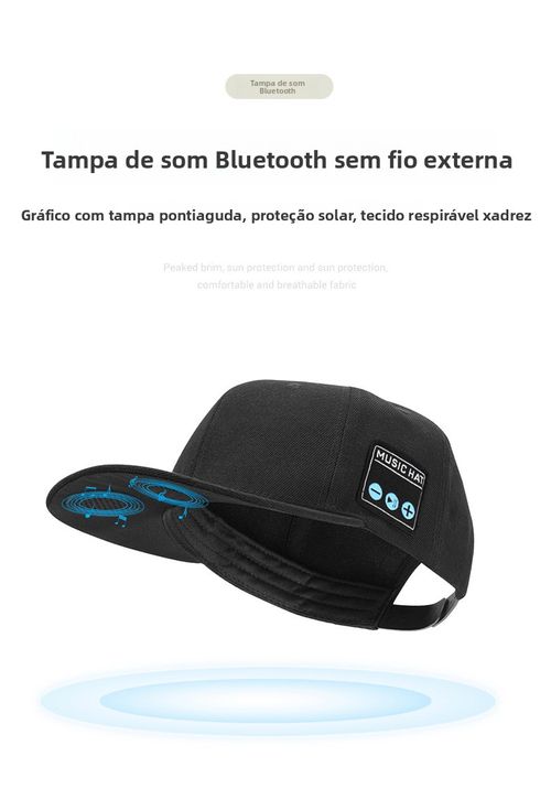 Bluetooth duplo alto-falante som boné de beisebol
