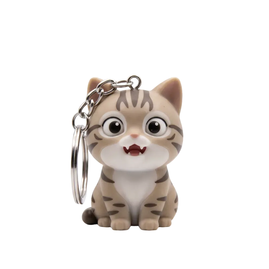 Custom 3D Pet Figurine Keychain | Personalized Photo to Resin Miniature Cat Dog Charm