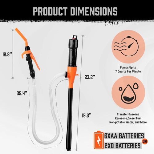 Battery Powered Liquid Transfer Pump for Fuel Water Diesel Fast No Spill Easy Use Kenya