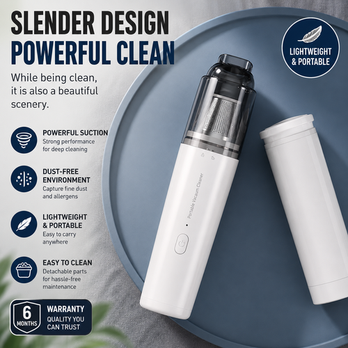 🔥Hot Sale🔥 COD！Handheld Wireless Vacuum — Mini High-Power Cleaner for Car and Home.Nairobi stock ships within 48H, delivered within 3days