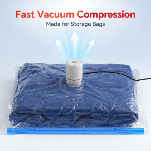 🔥HOT SALE🔥 COD！Electric vacuum pump for vacuum storage bags, comes with 12 extra-large vacuum storage bags.