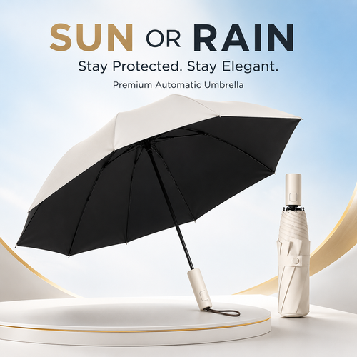 🔥HOT SALE🔥 COD！  All-Weather Umbrella: UPF 50+ Portable Travel Sunshade, Automatic Open&Close, Windproof and Waterproof, Foldable Sun and Rain Umbrella
