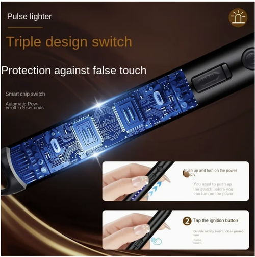 1pc Electronic Igniter Lighter with USB Rechargeable 360° Rotating Refillable Flame