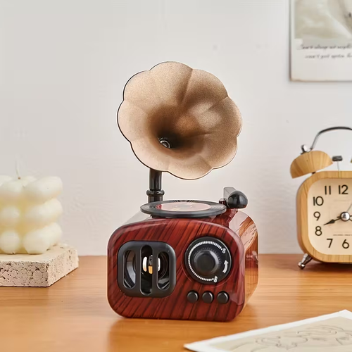 1pc Vintage Music Box with Retro Phonograph Design,mini vintage phonograph record music box