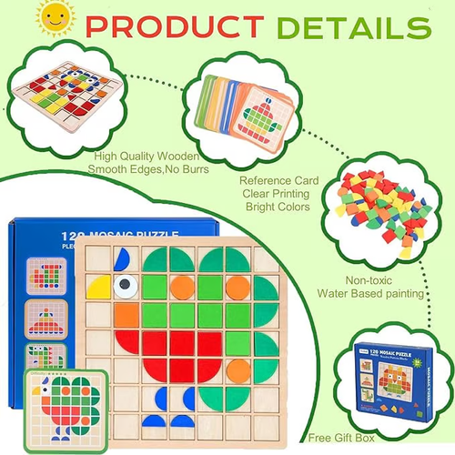🔥🔥Hot Sale 🔥🔥Colorful Wooden 3D Animal Puzzle Toy