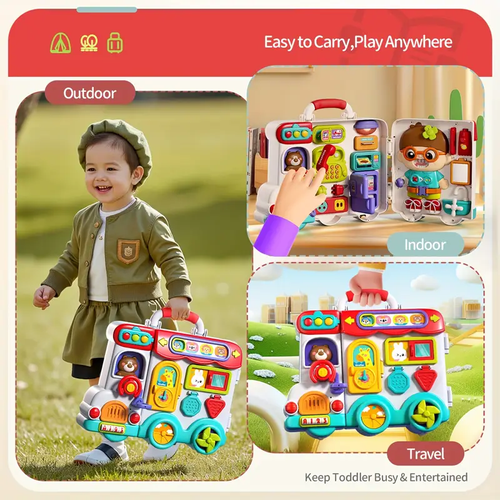 54in 1 Busy Board Toys for Toddler 1-3, Educational Toys for 1+ Year Old, Fine Motor Learning Baby Toys