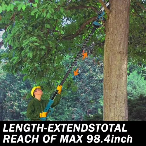 Wireless Pole Saw,2-in-1 Wireless Pole Saw and Mini Chainsaw with Brushless Motor , 6 inch Cutting Chain, Extendable Long Pole, Quick-Change Blades, Safety Lock - Heavy-Duty for Tree Pruning, Gardening, Landscaping - Compatible with US Outlet (110V) - Ideal for Professionals & DIYers, Pole Saws for Tree Trimming, Garden Maintenance, Ergonomic Design, Robust Construction, Outdoor Cutting Tool, Compact Design, Sturdy Build, Professional Landscapers