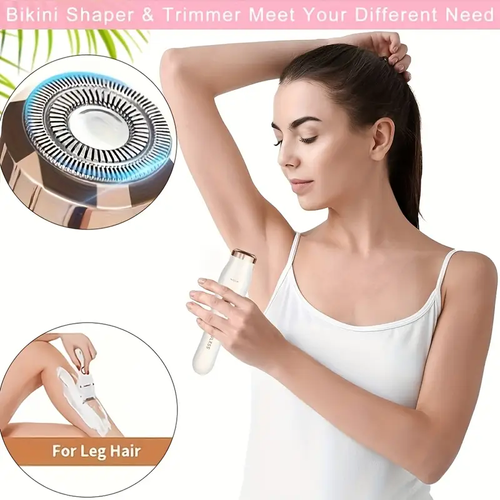 3-in-1 Electric Epilator Set - USB Rechargeable Face Trimmer, Nose Hair Trimmer, Bikini, Armpit, Leg Hair, Nose Hair Remover, for Men and Women