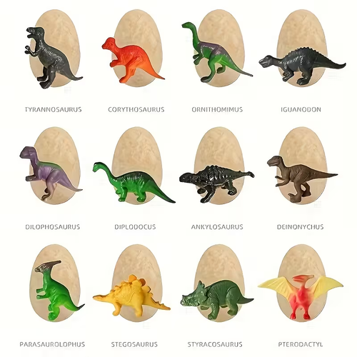 A Set of Dinosaur Fossil Excavation Eggs - 12 Unique Dinosaur Eggs with 12 Adorable Dinosaur Discoveries, Dig Through Several Distinct Dinosaur Eggs, an Archaeological Dinosaur Egg Kit