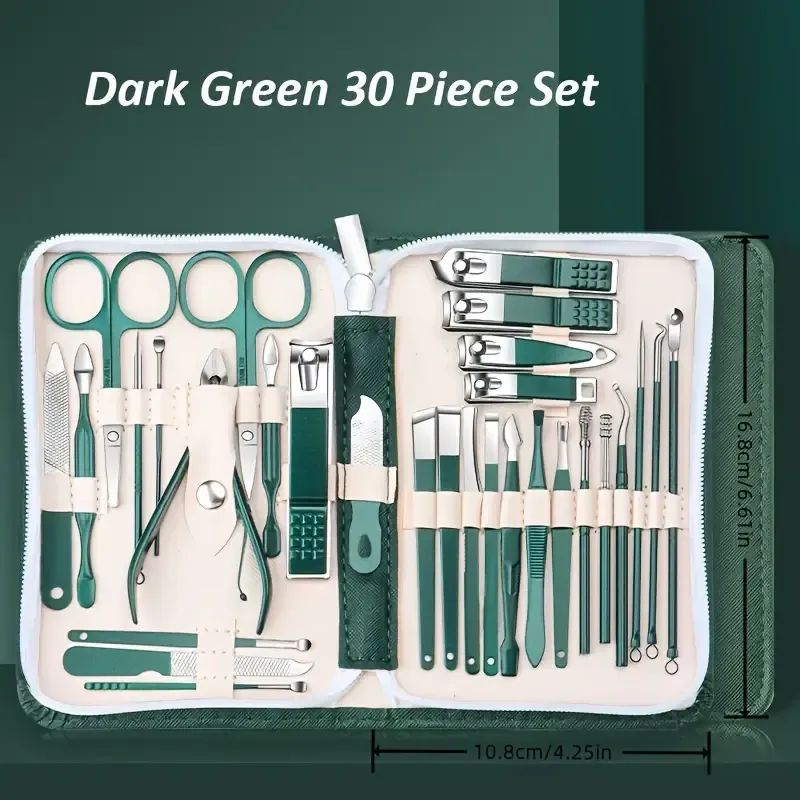 30pcs Nail Clipper Set, Stainless Steel Nail Clippers, Nail Clippers, Dead Skin Clippers, Nail Repair Set