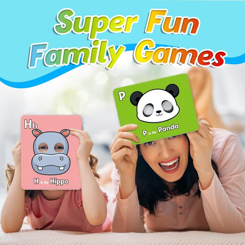 ✨🔥26 Pcs Alphabet ABC Flash Cards with Animal Masks