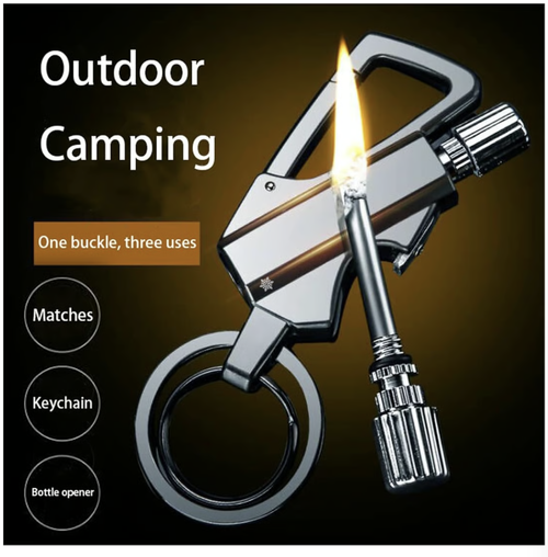 🏆Flash Sale⚡Permanent Match Infinity Lighter with Multitool Keychain Bottle Opener