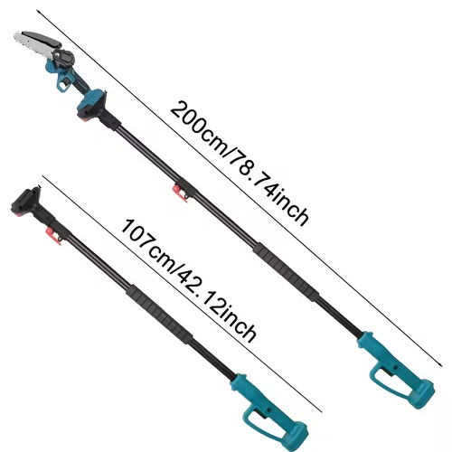 Wireless Pole Saw,2-in-1 Wireless Pole Saw and Mini Chainsaw with Brushless Motor , 6 inch Cutting Chain, Extendable Long Pole, Quick-Change Blades, Safety Lock - Heavy-Duty for Tree Pruning, Gardening, Landscaping - Compatible with US Outlet (110V) - Ideal for Professionals & DIYers, Pole Saws for Tree Trimming, Garden Maintenance, Ergonomic Design, Robust Construction, Outdoor Cutting Tool, Compact Design, Sturdy Build, Professional Landscapers