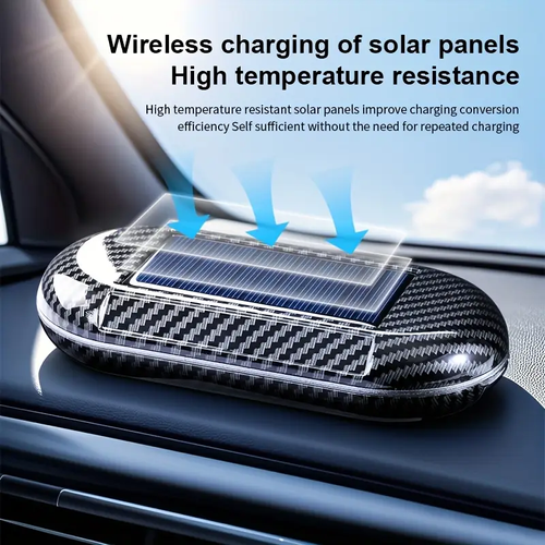 Solar Car Air Purifier Auto-Start with Vibration Detection, Compact Solar Power & 15-Day Battery for Fresh Airflow, No Charging Needed, Auto Air Freshener, Solarpowered Purifier, Lightweight Purifier, Portable Purifier, Highefficiency Filter, Durable Construction, Airflow Enhancer, Outdoor Enthusiasts, Commuters