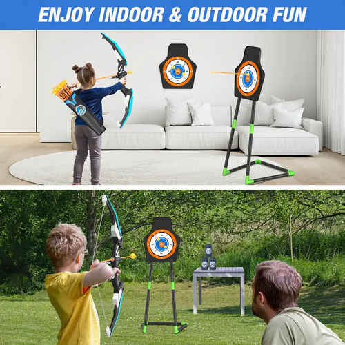 2 Pack LED Glow-in-the-Dark Archery Set with Glowing Arrows & Scoring System Design - & Easy Assembly, Ideal Gift & Ages 3-12,, Bow And Arrow Archery, Arrows For Archery, Archery Equipment Bows