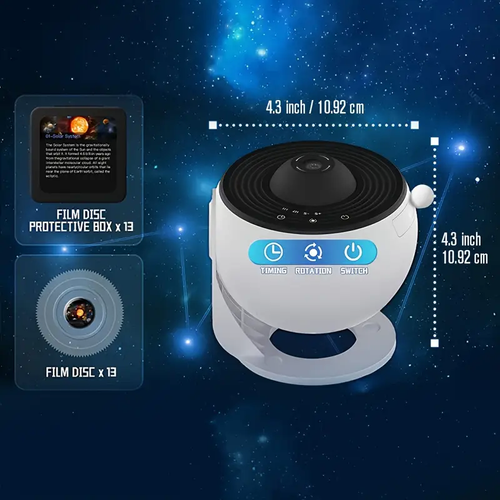 12-in-1 FUCTION Star and Planetarium Projector | USB-Powered, Modern Space-Themed Night Light with Aurora Effects for Bedroom, Ideal for Youngsters and Adults, Adjustable Display Settings