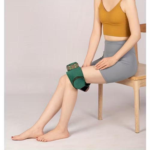 A Portable Home Moxibustion Kit, Featuring a Fabric Cover And a Copper Box, Containing 54 Hollow Moxa Sticks.