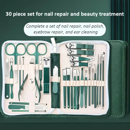 30pcs Nail Clipper Set, Stainless Steel Nail Clippers, Nail Clippers, Dead Skin Clippers, Nail Repair Set