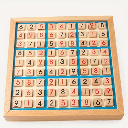 Wooden Sudoku Puzzle Game for Youngsters's Logical Thinking, Puzzle Table Games with Questions Halloween, Christmas Gift