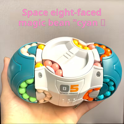 3D Cylindrical Cube Puzzle Toy,Challenging 3D Cylindrical Cube Puzzle Toy with Vibrant Beads - Magic Bean Gyro Spinning Slider Game, Durable ABS Resin, Ideal for Adults & Teens -  Random color shipping( Red, Blue, Black), Fun Toys