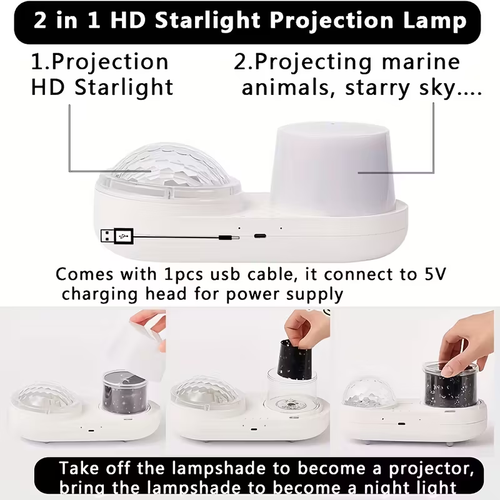 1pc Star LED Night Light Projector Star Ocean Light Girls Toys Suitable for 3-12 Years Old Boys Girls Gifts 3-12 Years Girls Boys Toys Birthday Christmas Gift Bedroom Decor