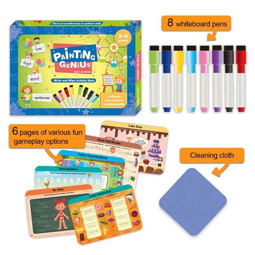 Write & Wipe Activity Mats – Reusable Educational Toys