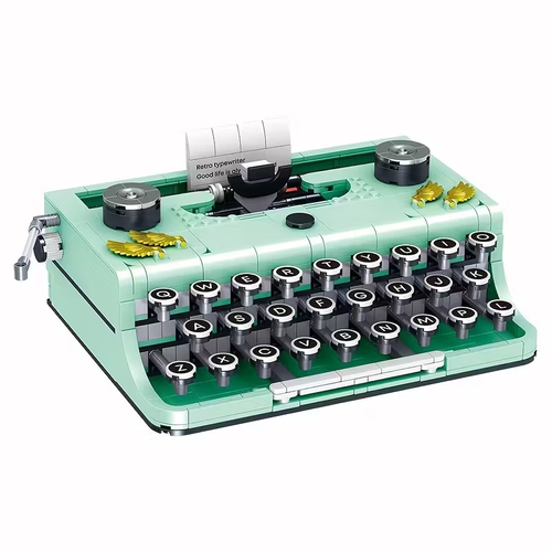 BLOCKS 820pcs Retro Typewriter Model Building Blocks Assembling Educational Building Blocks Toys, Assembling Building Blocks Desktop Ornaments Decorative Gifts Adult Holiday Gifts Preferred