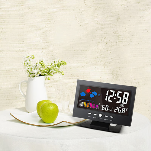🔥Digital LED Temperature Humidity Monitor🔥🔥 Weather Forecast LED Table Alarm Clock