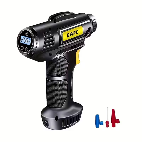 150PSI Cordless Portable Air Compressor: Car Tire Inflator Pump With Pressure Gauge & Light For Cars, Motorcycles & Bicycles
