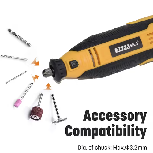 Tool Accessory Kit for Polishing, Cutting, Grinding, And Carving - 120V Electric Rotary Tool
