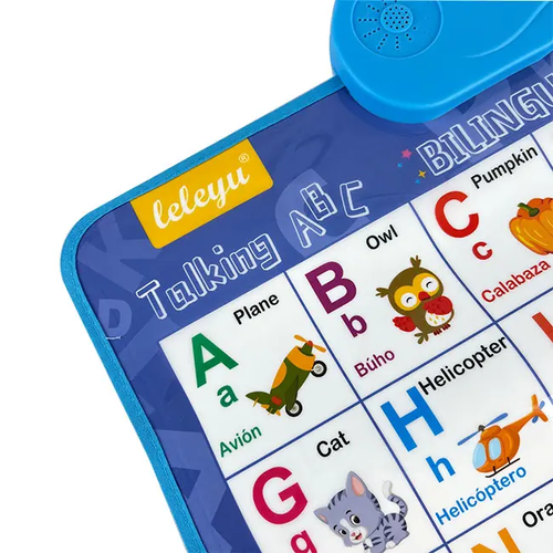 🚀2025 New Talking Wall Chart for Kids – English & Spanish Learning Poster with Songs, ABCs, Numbers, Animal words & Piano