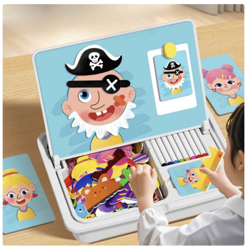 🎉HOT SALE🎉Magnetic Puzzles Face Dress Up Travel Game Double Side Preschool Educational Learning Toy for Kids