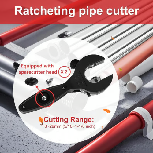 🔥Last Day Discount 49% Off🔥Ratchet-type Pipe Cutter, One-hand Fast Pipe Cutting Tool