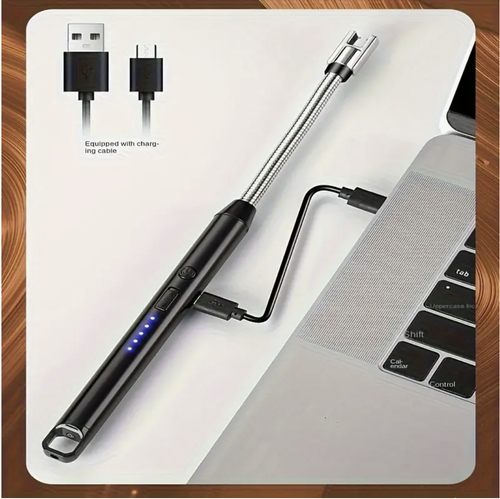 1pc Electronic Igniter Lighter with USB Rechargeable 360° Rotating Refillable Flame