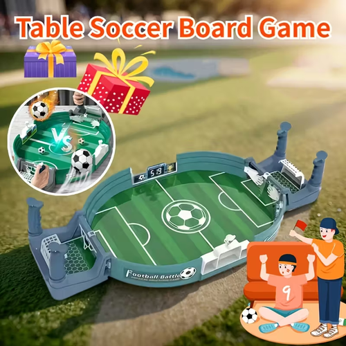 Dual Player Table Soccer Dual Player Family Party Table Soccer Board Game, Portable &amp,Durable Interactive Tabletop Football, Educational Sports Toy