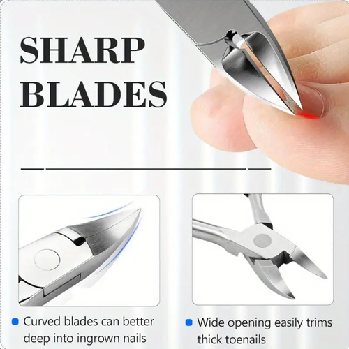5pcs thick nail clipper set - heavy-duty podiatrist grade, stainless steel blades with easy to grip handle, suitable for inward and thick toes, suitable for inward and thick toes