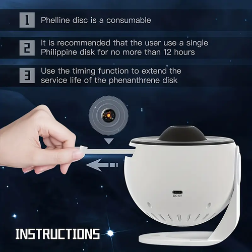 12-in-1 FUCTION Star and Planetarium Projector | USB-Powered, Modern Space-Themed Night Light with Aurora Effects for Bedroom, Ideal for Youngsters and Adults, Adjustable Display Settings