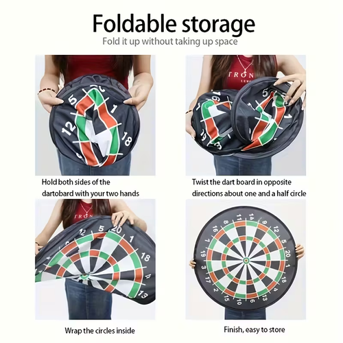 Multi-color Dart Board Set with Sticky Darts - Foldable and Portable for Indoor Outdoor Fun, Perfect for Family Gatherings, Back-to-School Season, Easter, Halloween, Thanksgiving, Christmas, and New Year Gifts