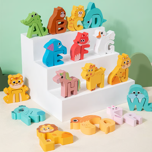 Wild Word Safari: 3D Wooden ABC Animal Matching Puzzle 🐘🧩✨