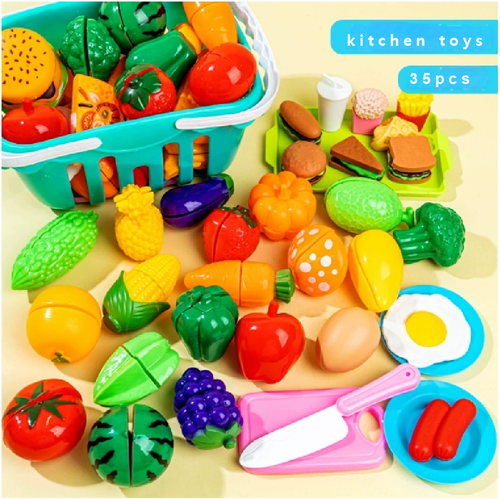 The best gift for children—Cutting Play Food Toy for Kids Kitchen